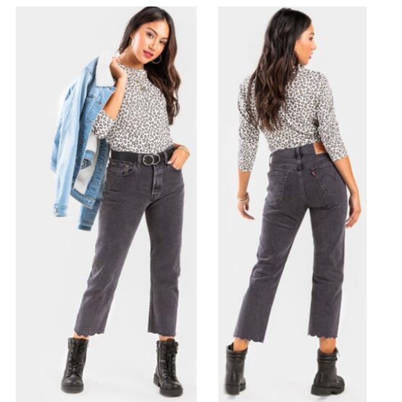 Levi's Denim - Levi's Women's 501 High Rise Straight Cropped Jeans